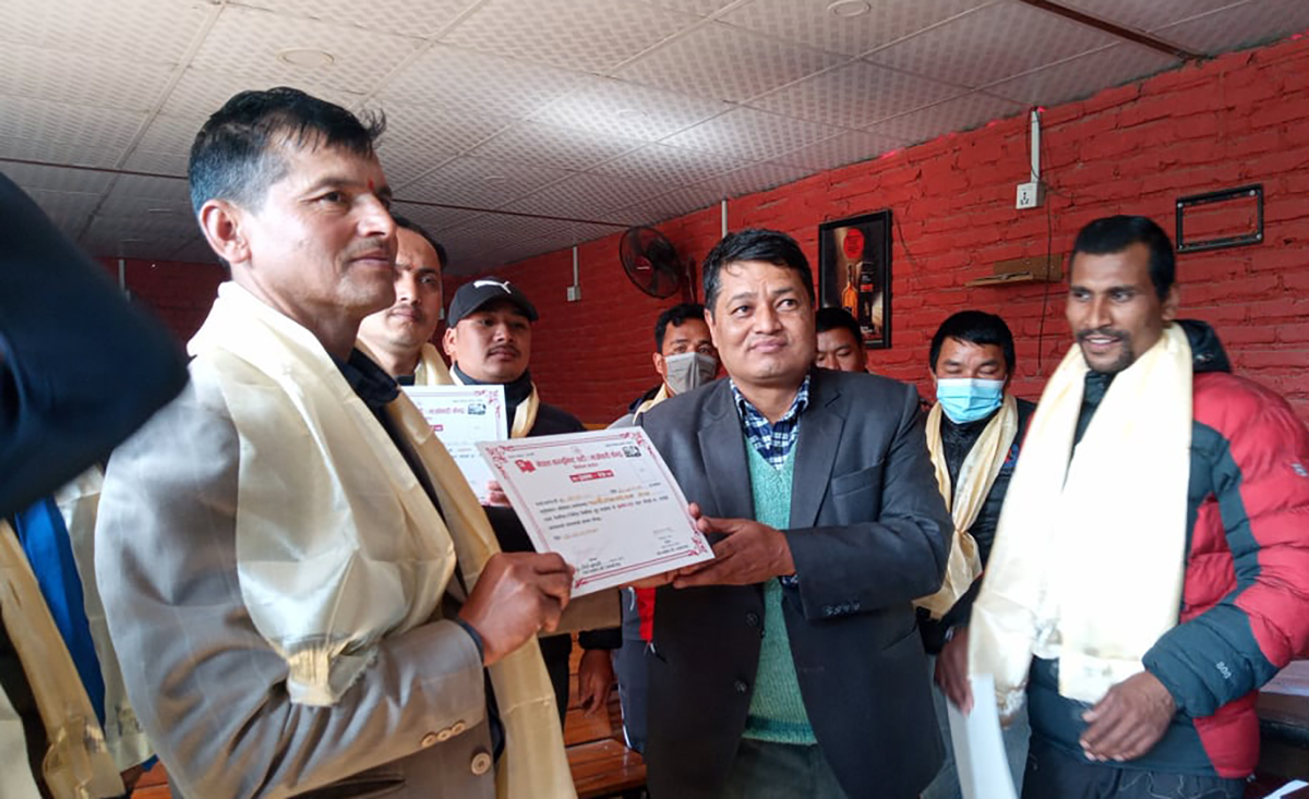 नुवाकोट दुप्चेस्वर–काठमाडौ सम्पर्क मञ्चको अध्यक्षमा थापा